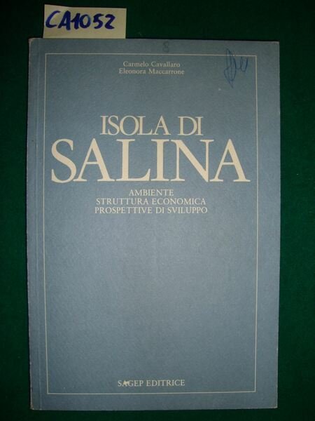 Isola di Salina - Ambiente - Struttura economica - Prospettive …