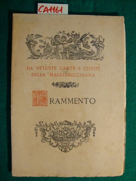 Da vetuste carte e chiose della Magliabecchiana - Frammento