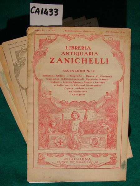 Libreria Antiquaria Zanichelli - Cataloghi (1928)