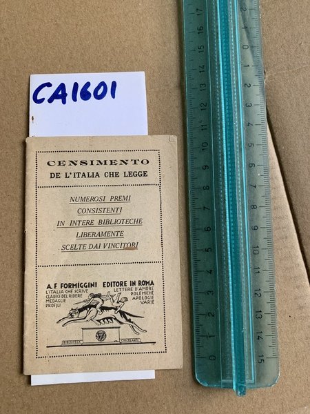 Censimento de l'Italia che legge - Numerosi premi consistenti in …