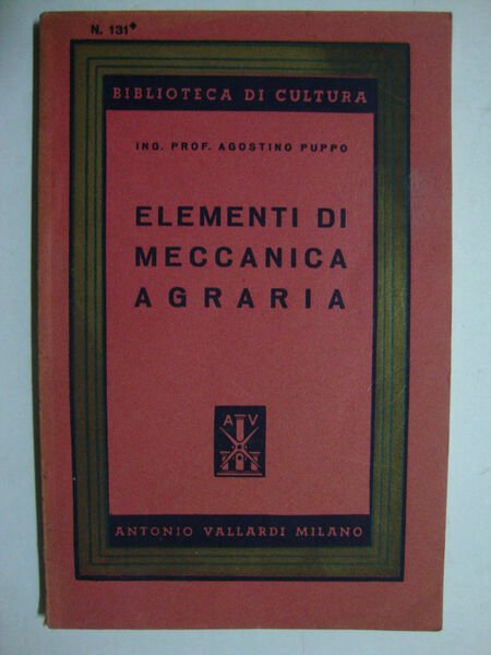 Elementi di meccanica agraria