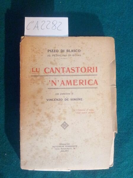 Lu cantastorii ' n' America - con prefazione di Vincenzo …