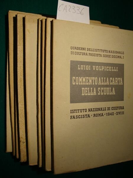 Quaderni dell'Istituto nazionale di Cultura fascista (Raccolta dei quaderni editi … | Immagine principale