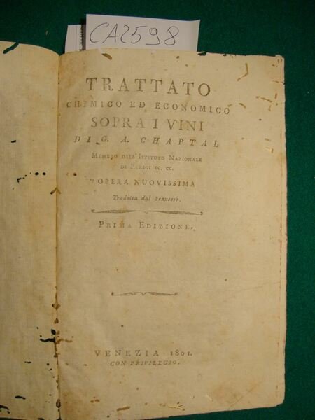 Trattato chimico ed economico sopra i vini