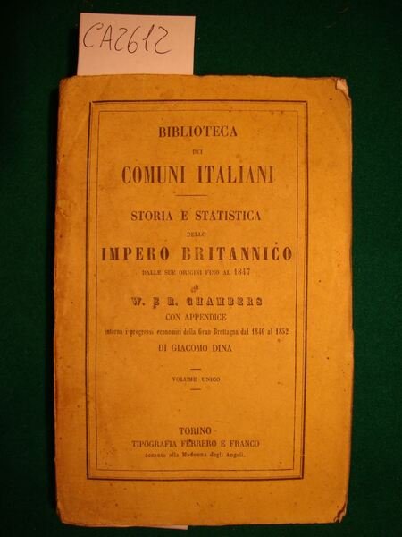 Storia e statistica dello Impero Britannico dalle sue origini fino …