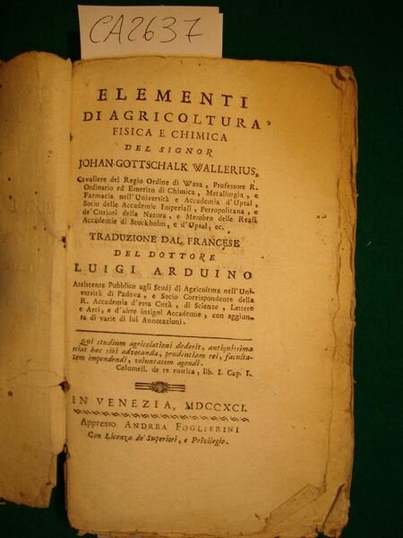 Elementi di agricoltura fisica e chimica
