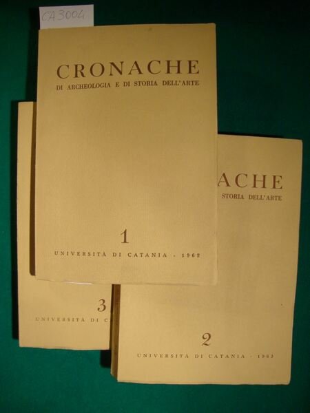 Cronache di archeologia e di storia dell'arte - Università di …