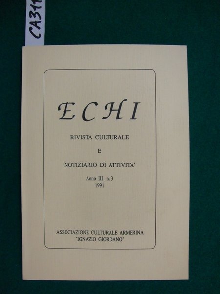 Echi - Rivista culturale e notiziario di attività (periodico)