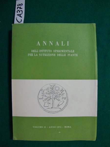 Annali dell'Istituto Sperimentale per la nutrizione delle piante - Volume …