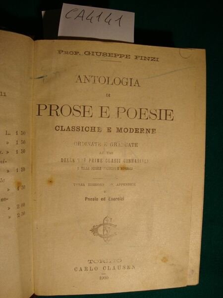 Antologia di prose e poesie classiche e moderne ordinate e …