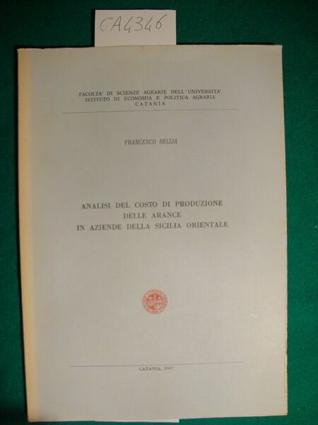 Analisi del costo di produzione delle arance in aziende della …