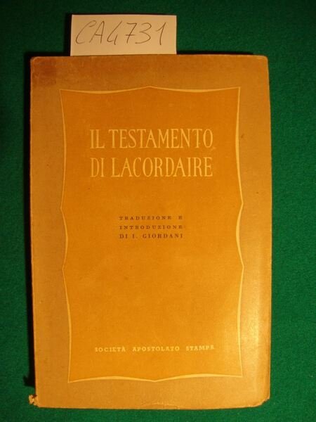 Il testamento di Lacordaire