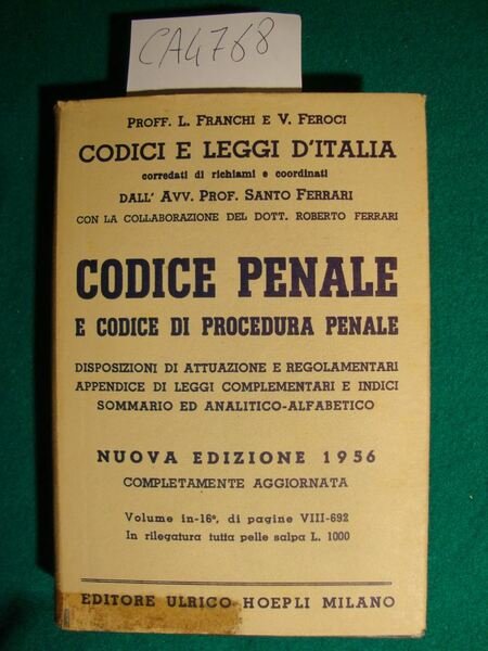 Codice Penale e Codice di Procedura Penale (Con le disposizioni …