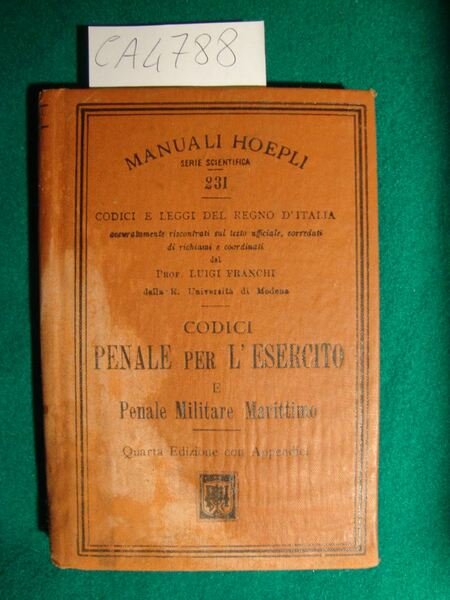 Codici penale per l'esercito e penale militare marittimo