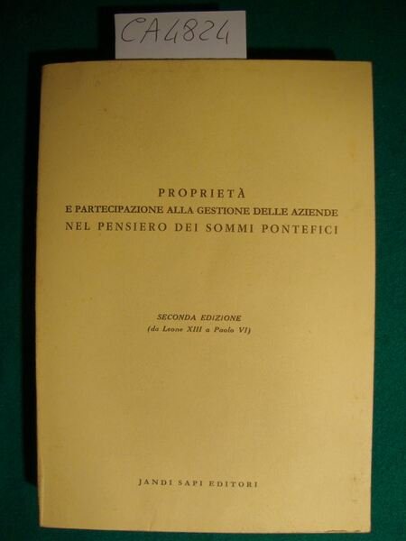 Proprietà e partecipazione alla gestione delle aziende nel pensiero dei …