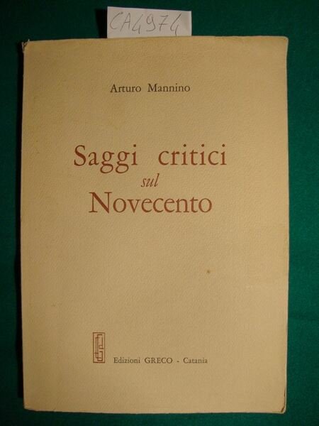 Saggi critici sul Novecento