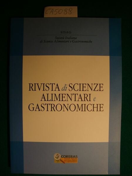 Rivista di scienze alimentari e gastronomiche