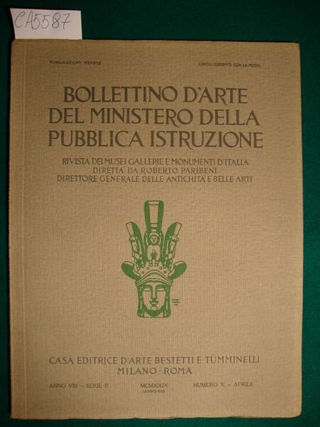 Bollettino d'arte del Ministero della Pubblica Istruzione - Anno VIII …