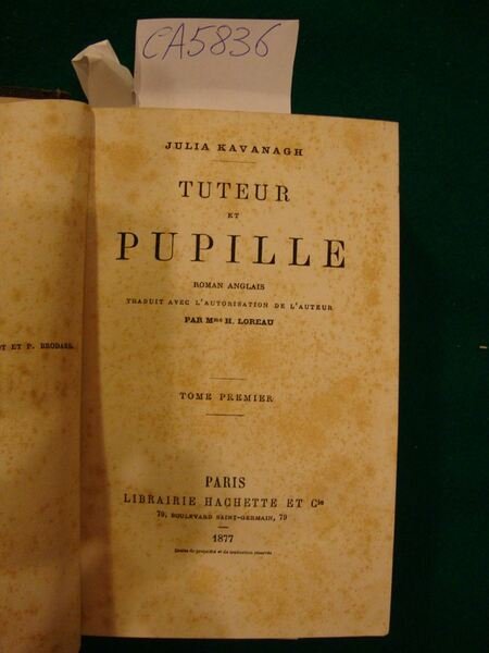 Tuteur et pupille (Roman Anglais)