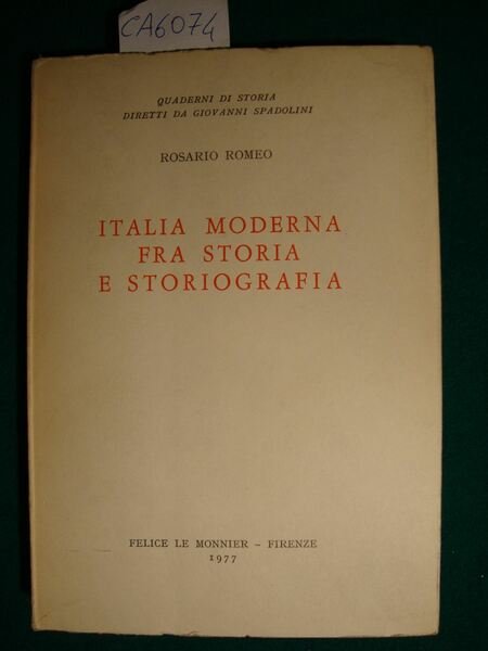 Italia moderna fra storia e storiografia