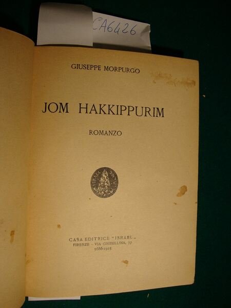 Jom Hakkippurim - Romanzo