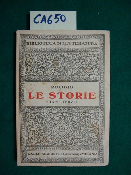 Le storie - Libro terzo | Immagine principale