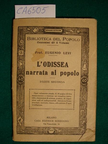 L'Odissea narrata al popolo - Parte seconda