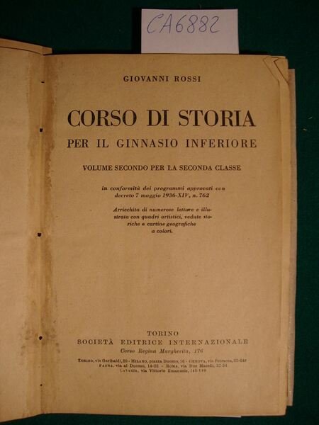 Corso di storia per il Ginnasio inferiore - Volume secondo … | Immagine Gallery 1