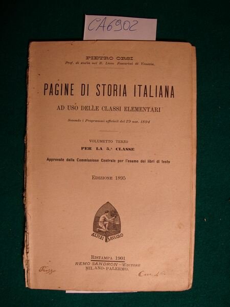 Pagine di storia italiana ad uso delle classi elementari - …