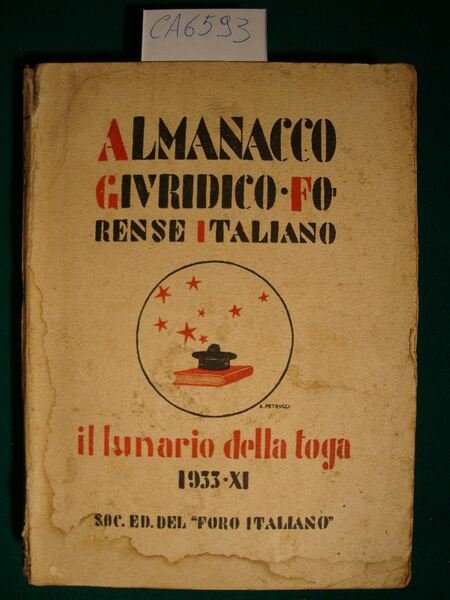 Almanacco Giudirico-Forense Italiano - Il Lunario della Toga - 1933-XI | Immagine principale