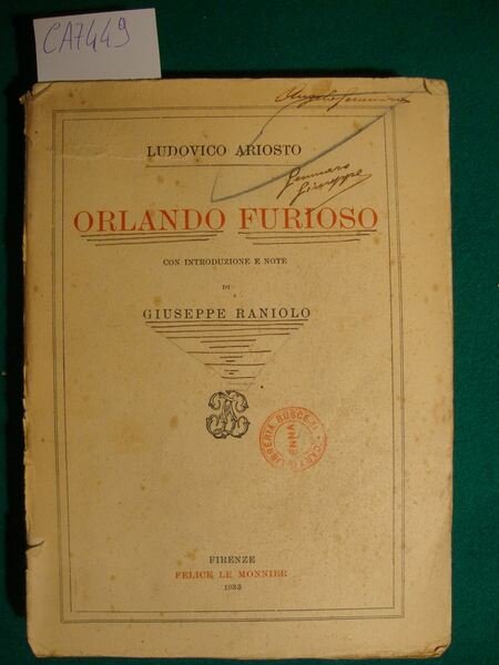 Orlando Furioso con introduzione e note di Giuseppe Raniolo