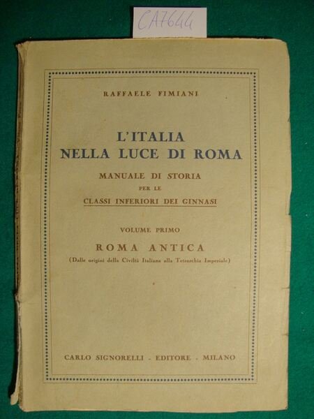 L'Italia nella luce di Roma - Manuale di storia per …