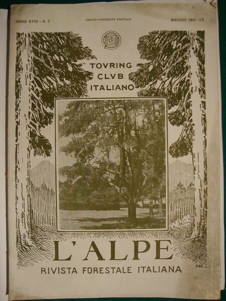 L'Alpe - Rivista Forestale Italiana - Anno XVIII - (n. …