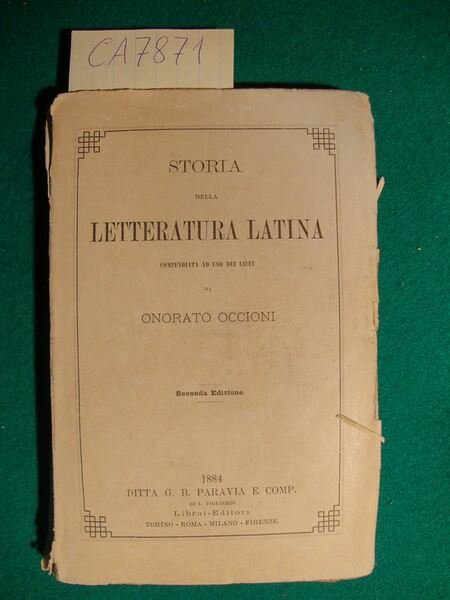 Storia della letteratura latina compendiata ad uso dei licei da …