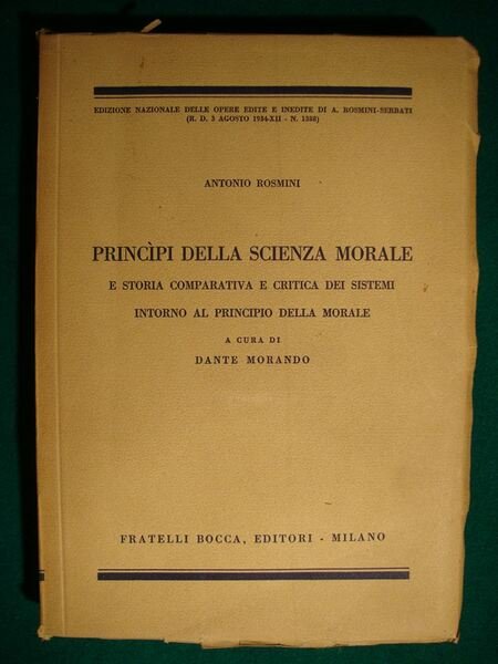 Princìpi della scienza morale e storia comparativa e critica dei …