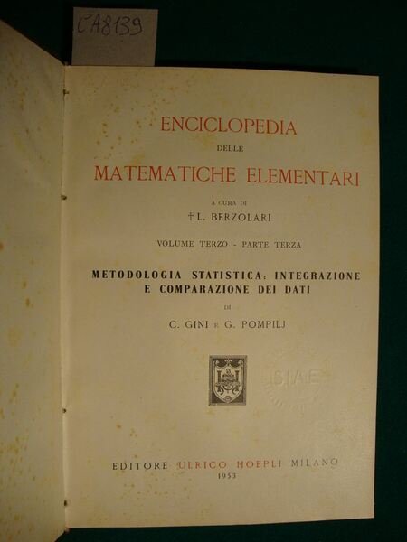 Enciclopedia delle matematiche elementari (Volume terzo - Parte terza) - …