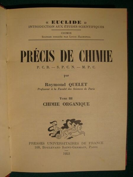 Précis de chimie (P.C.B. - S.P.C.N. - M.P.C.) - (Tome …
