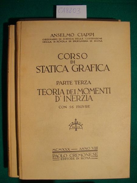 Corso di statica grafica (3 volumi)