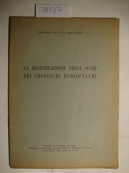La rigenerazione degli occhi nei Crostacei Edrioftalmi | Immagine principale