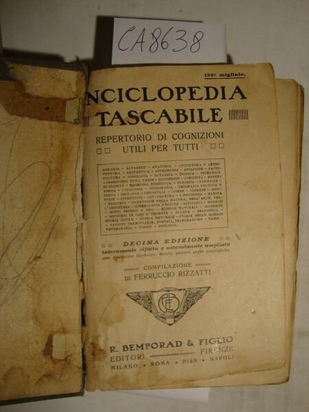 Enciclopedia tascabile - Repertorio di cognizioni utili per tutti