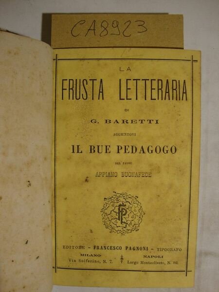 La frusta letteraria di Aristarco Scannabue - Volume primo | Immagine Gallery 2