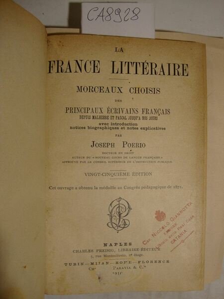 La France Littéraire - Morceaux Choisis des Principaux écrivains français …