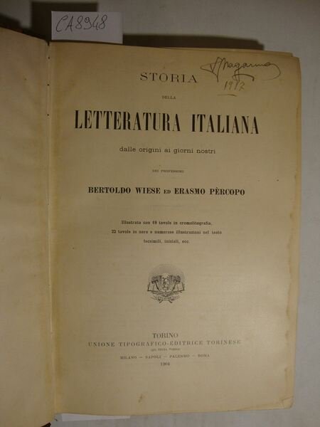 Letteratura italiana dalle origini ai nostri giorni