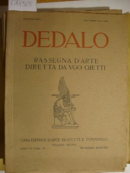 Dedalo - Rassegna d'arte diretta da Ugo Ojetti (Anno IV … | Immagine principale