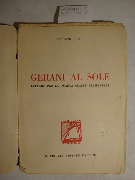 Gerani al sole - Letture per la quarta classe elementare | Immagine principale