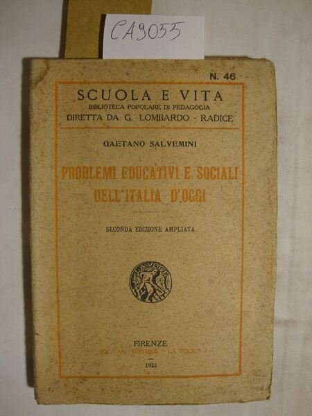 Problemi educativi e sociali dell'Italia d'oggi