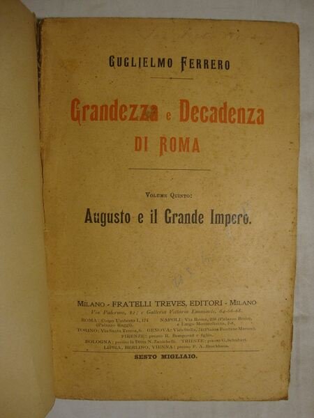 Grandezza e Decadenza di Roma (vol. primo: La conquista dell'Impero …