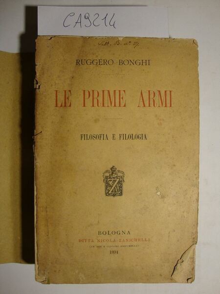 Le prime armi - Filosofia e filologia | Immagine principale