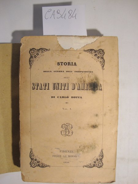 Storia della guerra dell'indipendenza degli Stati Uniti d'America - Vol. … | Immagine principale