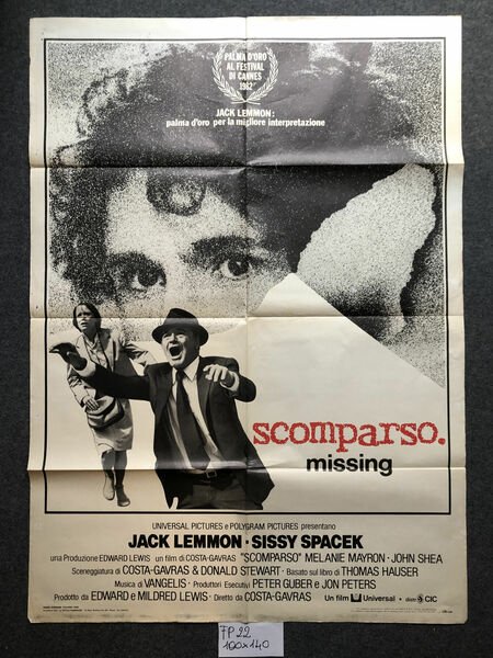 Costa-Gravas Scomparso. Missing Universal Pictures e Polygram Pictures Jack Lemmon: …